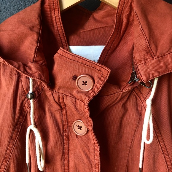 Anthropologie burnt orange long jacket. Size XL. Excellent Condition, like New. - Picture 3 of 4